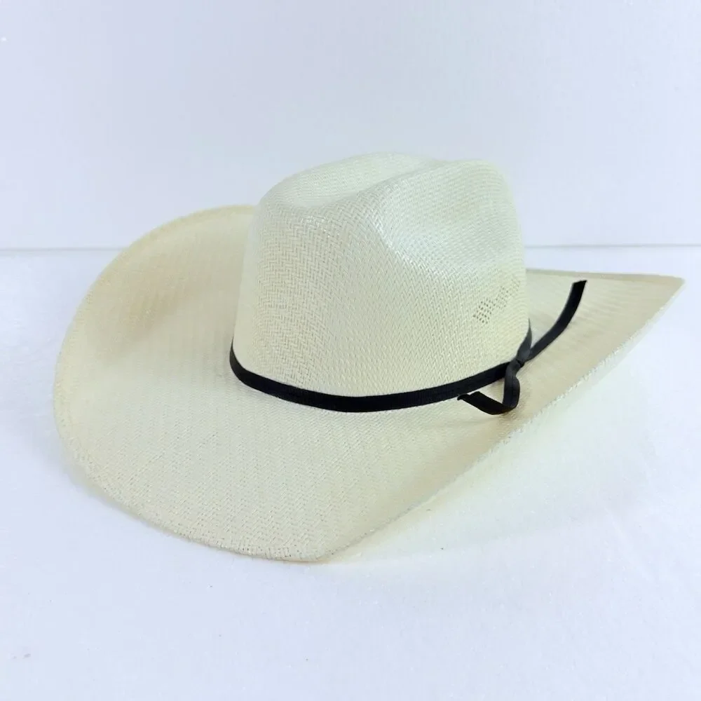 Twister Men's Cowboy Straw Hat Size Extra Large Western Ivory Color Durable